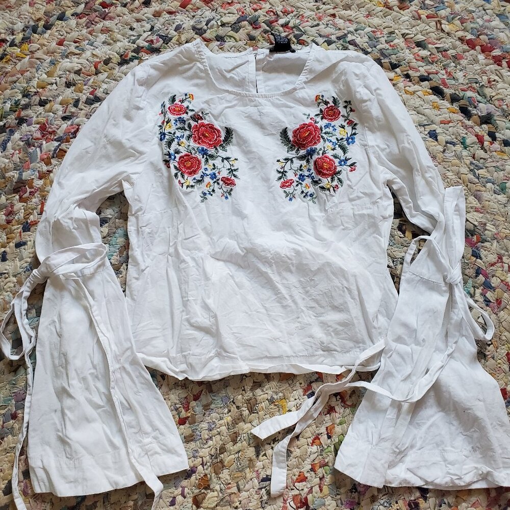 Rue 21 cottage core floral top XS cotton